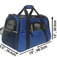 Mr. Peanut's Copper Series Airline Compliant Pet Carrier, Tall Profile Soft Sided Luxury Travel Tote