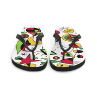 Joan Miro Peces de Colores (Colorful Fish) Artwork Flip-Flops