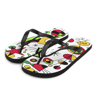 Joan Miro Peces de Colores (Colorful Fish) Artwork Flip-Flops