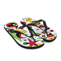 Joan Miro Peces de Colores (Colorful Fish) Artwork Flip-Flops
