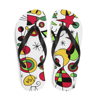 Joan Miro Peces de Colores (Colorful Fish) Artwork Flip-Flops