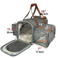 Mr. Peanut's Gold Series Big Apple XL Size Airline Compliant Double Expandable Pet Carrier
