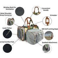 Mr. Peanut's Gold Series Standard Size Airline Compliant Expandable Pet Carrier - Prints Edition