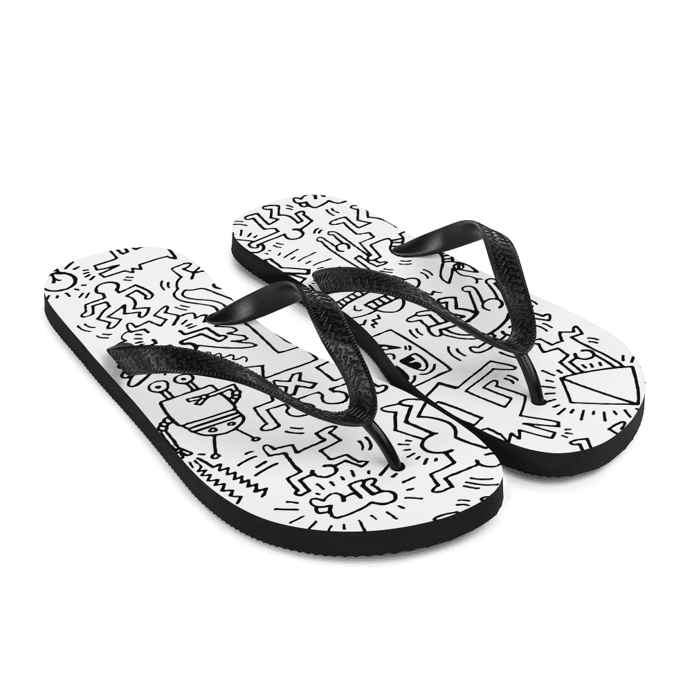 Panel Pattern, Street Art Flip-Flops