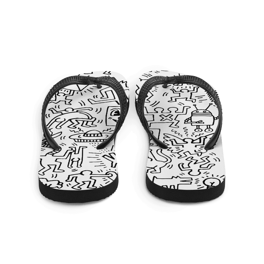 Panel Pattern, Street Art Flip-Flops