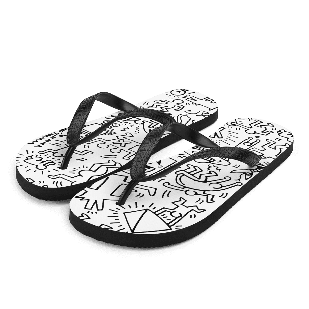 Panel Pattern, Street Art Flip-Flops