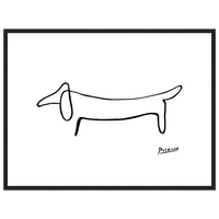 Picasso Dachshund Dog Line Art Poster
