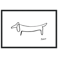 Picasso Dachshund Dog Line Art Poster