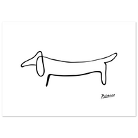 Picasso Dachshund Dog Line Art Poster