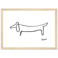 Picasso Dachshund Dog Line Art Poster